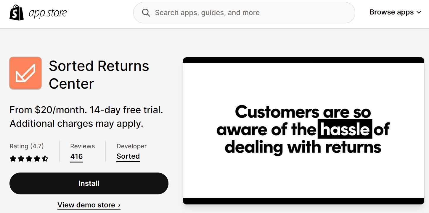 sorted returns center